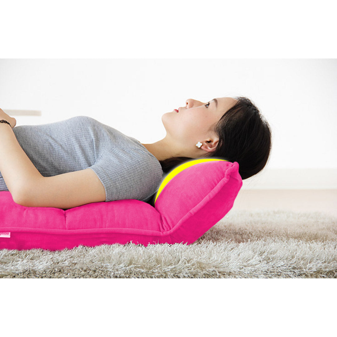 Leather Floor Recliner Lazy Chair Pink