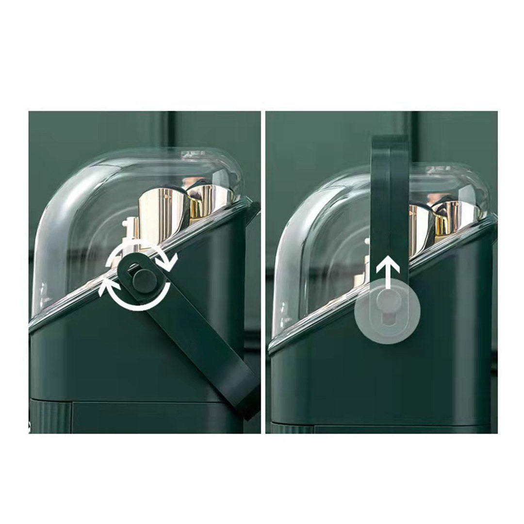 29cm Green Countertop Cosmetic Storage