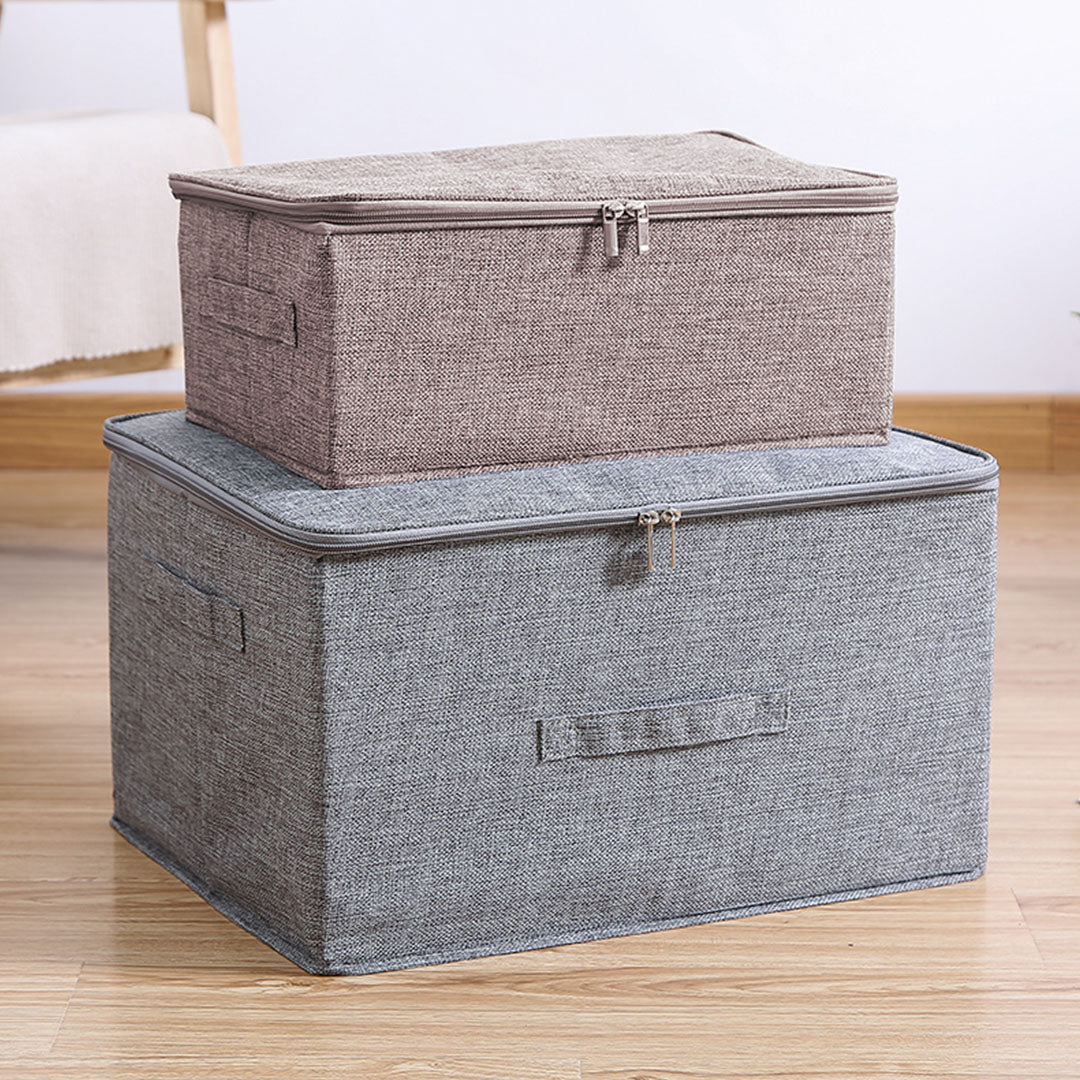 Coffee Small Double Zipper Storage Box