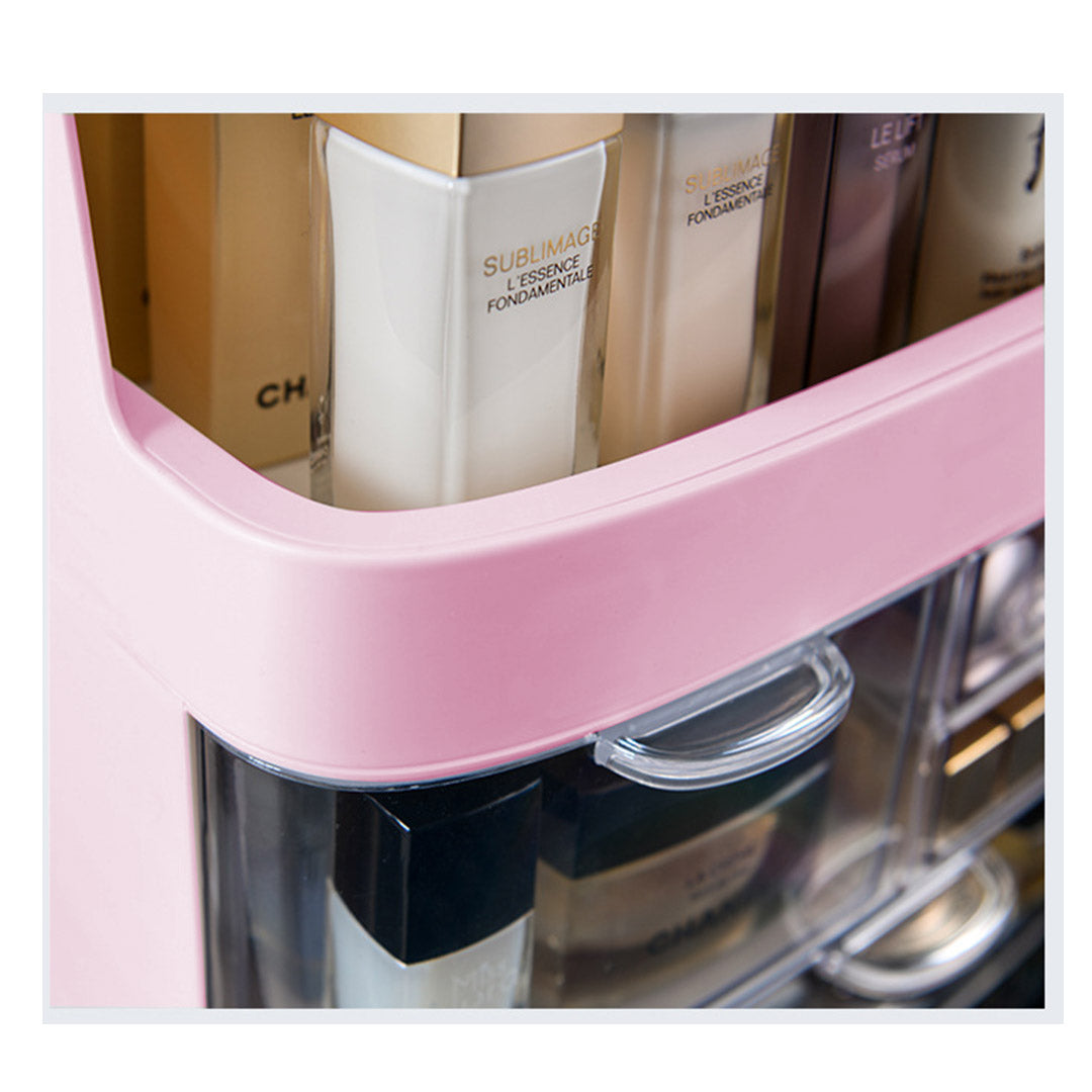 3 Tier Pink Countertop Cosmetic Storage Organiser