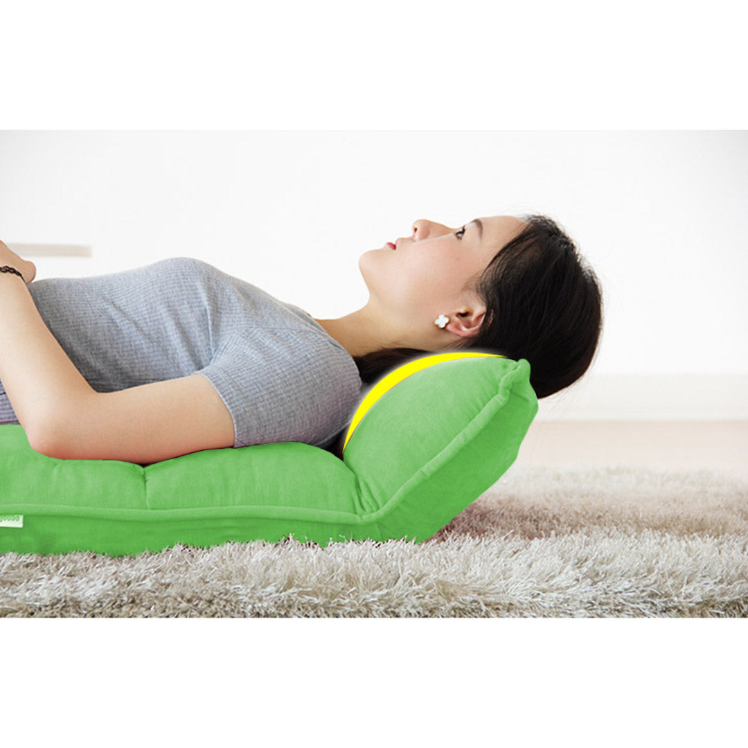 Leather Floor Recliner Lazy Chair Green