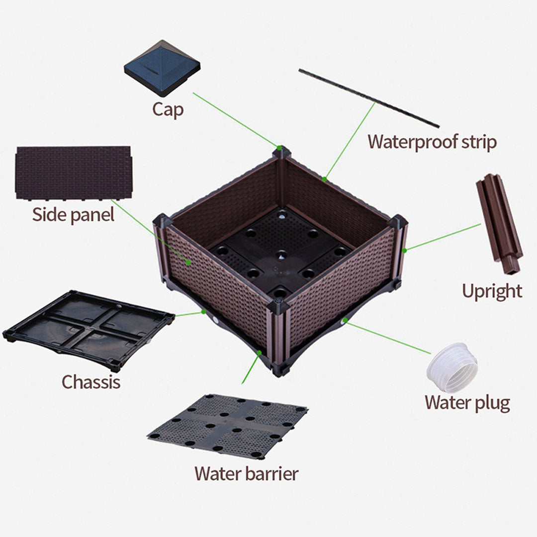 200X36CM Garden Plastic Planter Box with Legs