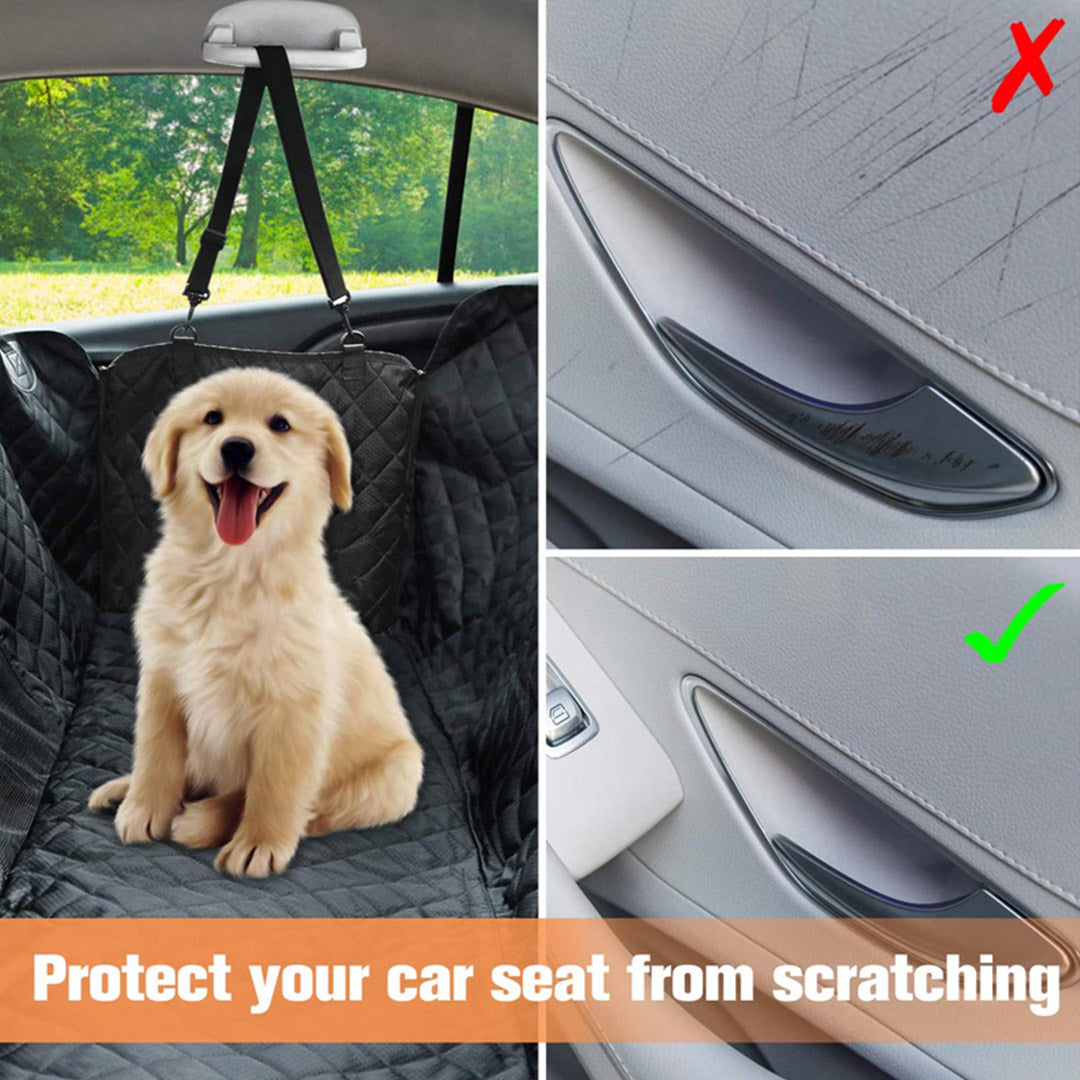 600D Oxford Waterproof Pet Back Seat Mat Black