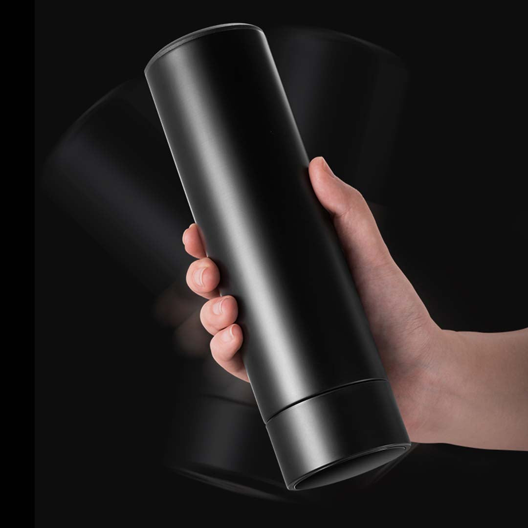 500ML Smart Thermometer Bottle Vacuum Flask Black