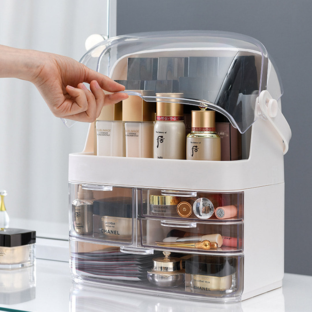 3 Tier White Countertop Cosmetic Storage Organiser