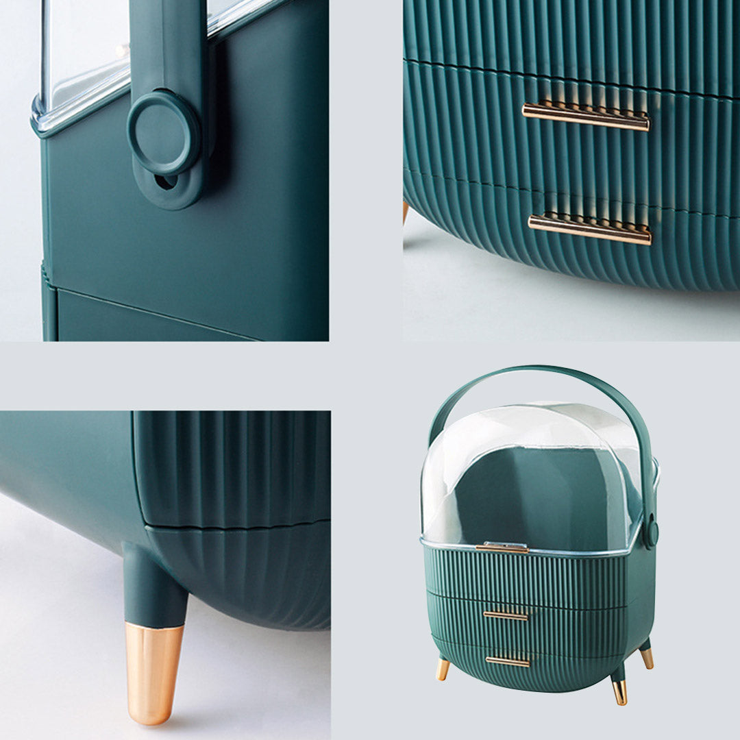 29cm Green Countertop Cosmetic Storage