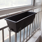 49.5cm Black Rectangular Vegetable Herb Flower Planter Box Set of 5