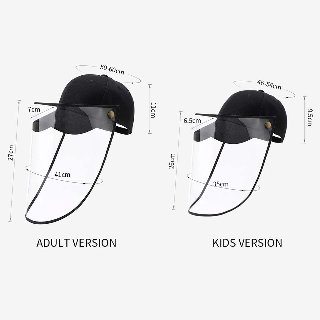 Outdoor Protective Hat Full Face HD Shield Cover Kids Pink