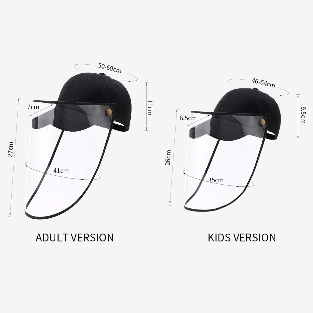 Outdoor Protective Hat Full Face HD Shield Cover Kids Pink