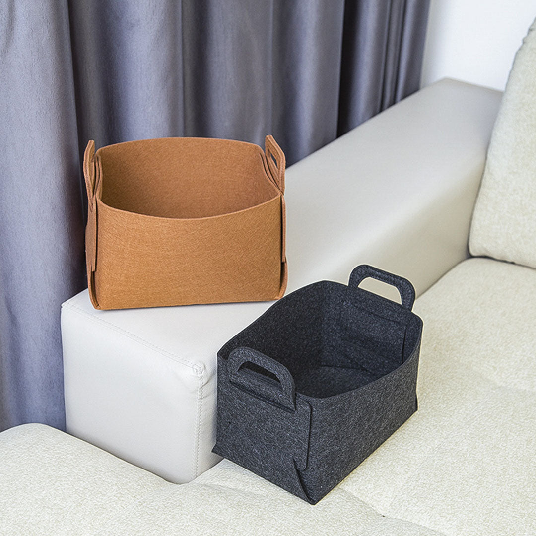 Small Coffee Felt Storage Box