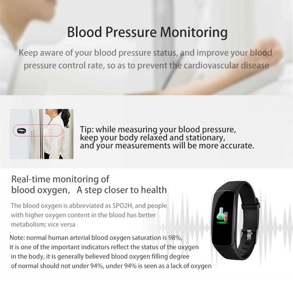 Smart Watch Fitness Tracker Black