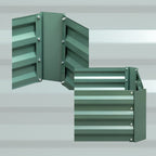 100cm Square Galvanized Raised Garden Bed Green