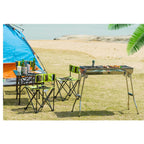 Stainless Steel Skewers BBQ Grill with Side Tray 6-8 Persons