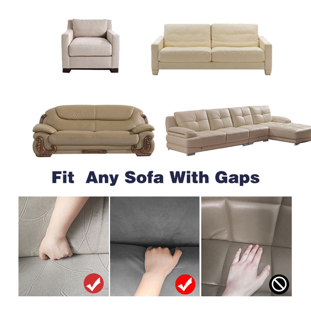Dark Grey Colored 1- Seater Sofa Cover with Ruffled Skirt