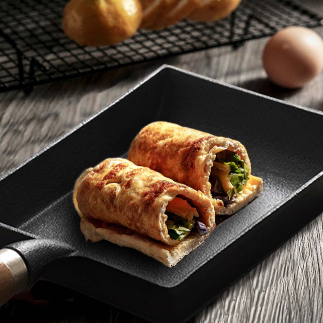 Cast Iron Tamagoyaki Omelette Fry Pan