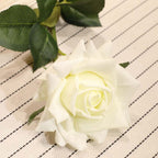 67cm Purple Glass Floor Vase and 12pcs White Artificial Fake Flower Set
