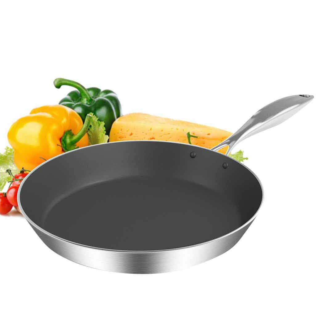 Stainless Steel 22cm Frying Pan Non Stick