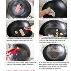 28cm Ribbed Cast Iron Frying Pan Skillet