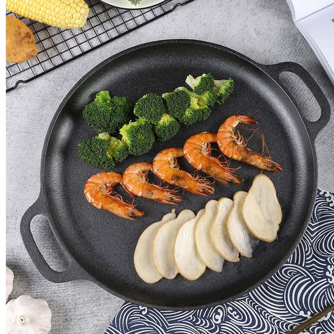 Cast Iron Sizzle Frying Pan 35cm