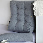 45cm Silver Wedge Lumbar Pillow