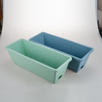 49.5cm Blue Rectangular Vegetable Herb Flower Planter Box Set of 5