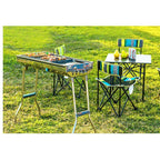 Stainless Steel Skewers BBQ Grill with Side Tray 6-8 Persons