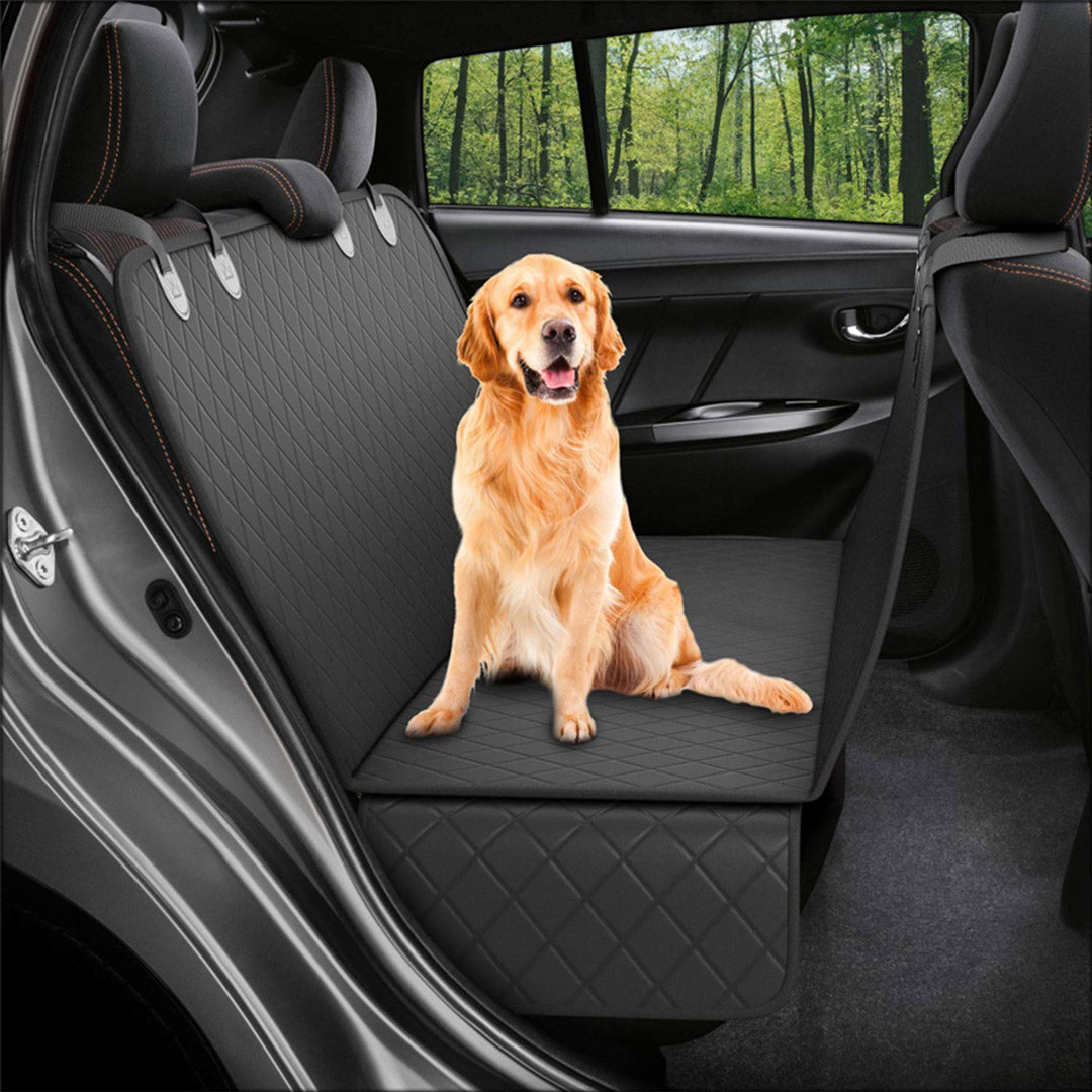 600D Oxford Waterproof Pet Back Seat Mat Black