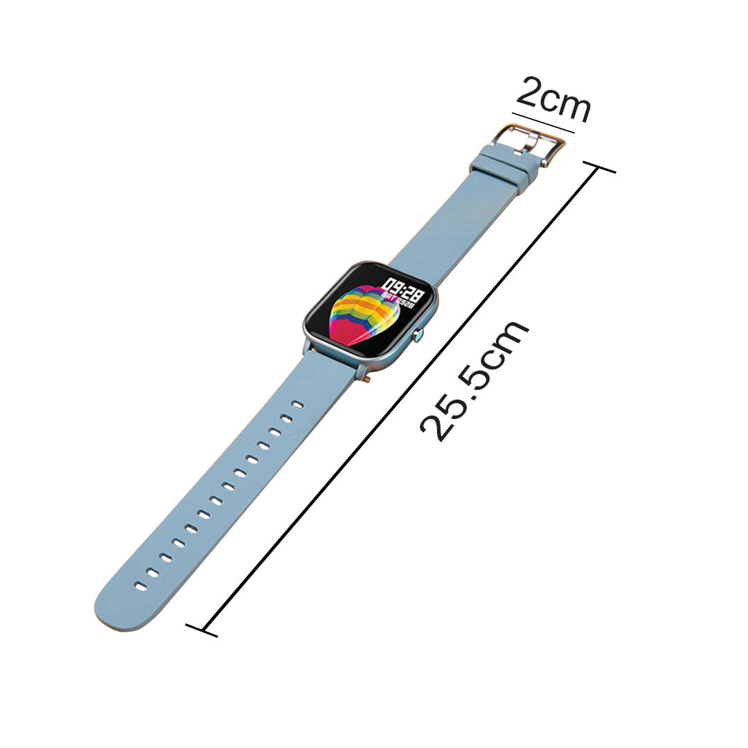 Waterproof Smart Watch Heart Rate Monitor P8 Blue