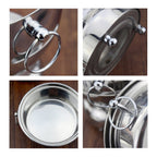 Stainless Steel Single Hot Pot with Glass Lid