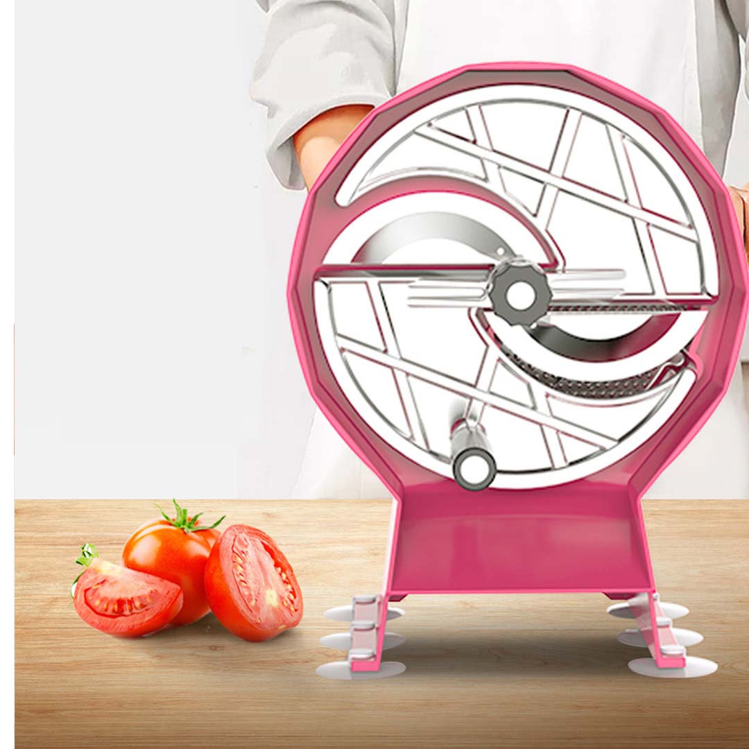 Commercial Manual Vegetable Fruit Slicer Pink