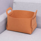 Large Coffee Felt Storage Box
