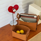 Large Coffee Felt Storage Box