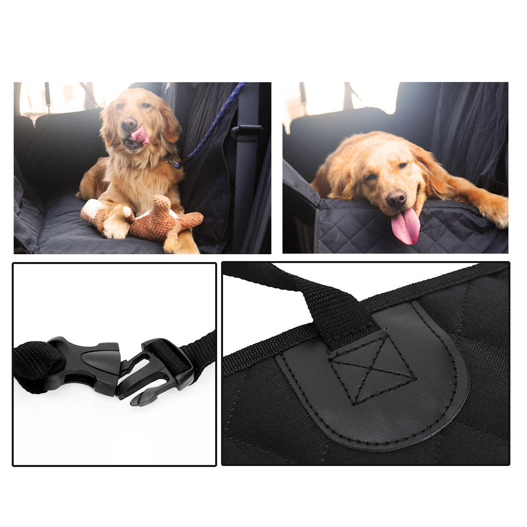600D Oxford Waterproof Pet Back Seat Mat Black