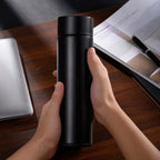 500ML Smart Thermometer Bottle Vacuum Flask Black