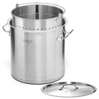 130L 18/10 Stainless Steel Stockpot with Perforated Pasta Strainer