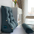 45cm Grey Wedge Lumbar Pillow