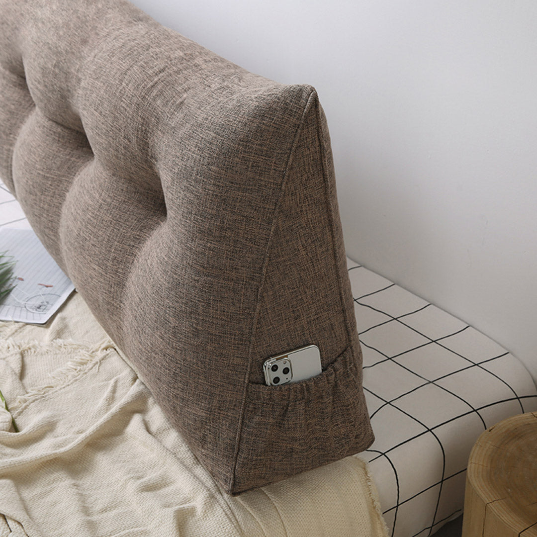 SOGA 150cm Coffee Wedge Bed Cushion