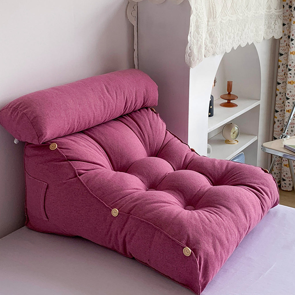 45cm Magenta Wedge Lumbar Pillow