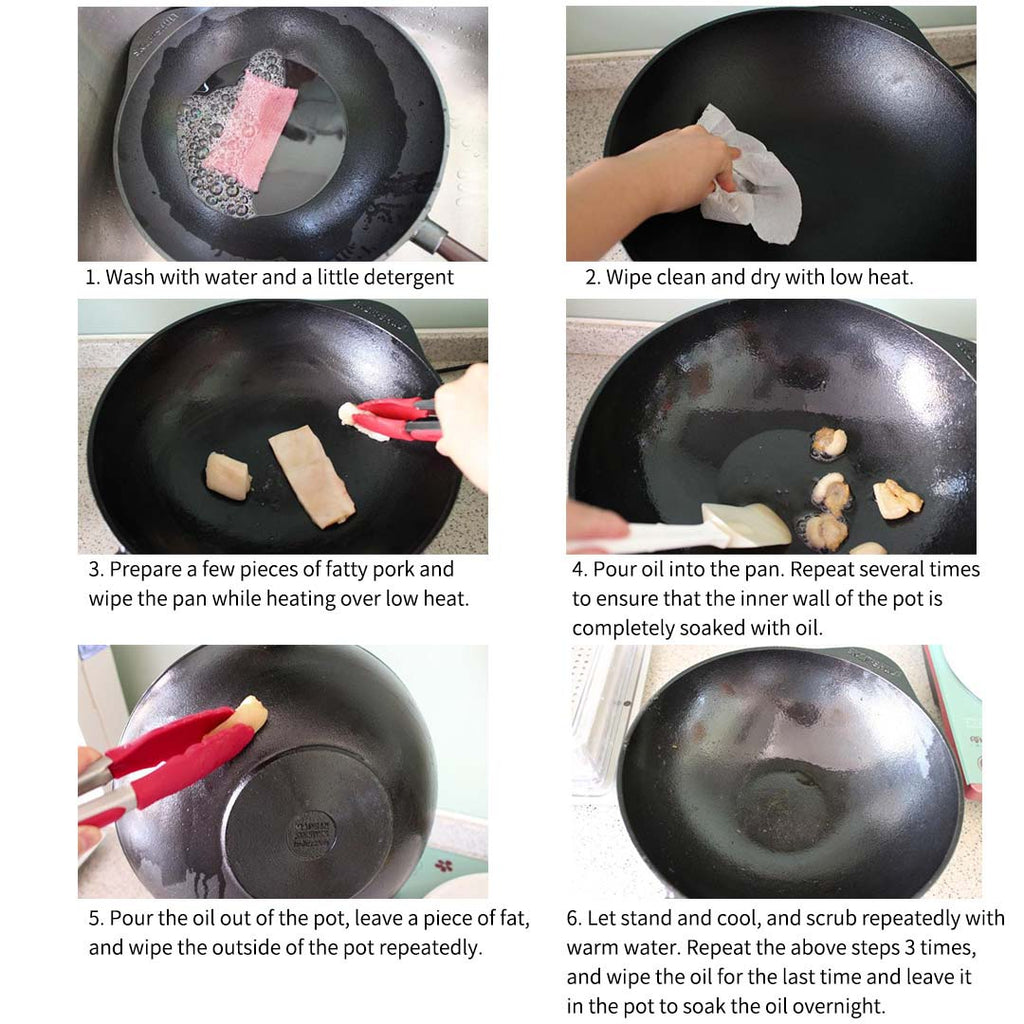 36CM Commercial Cast Iron Wok