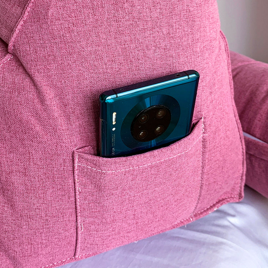 60cm Magenta Wedge Lumbar Pillow