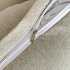 45cm White Wedge Lumbar Pillow