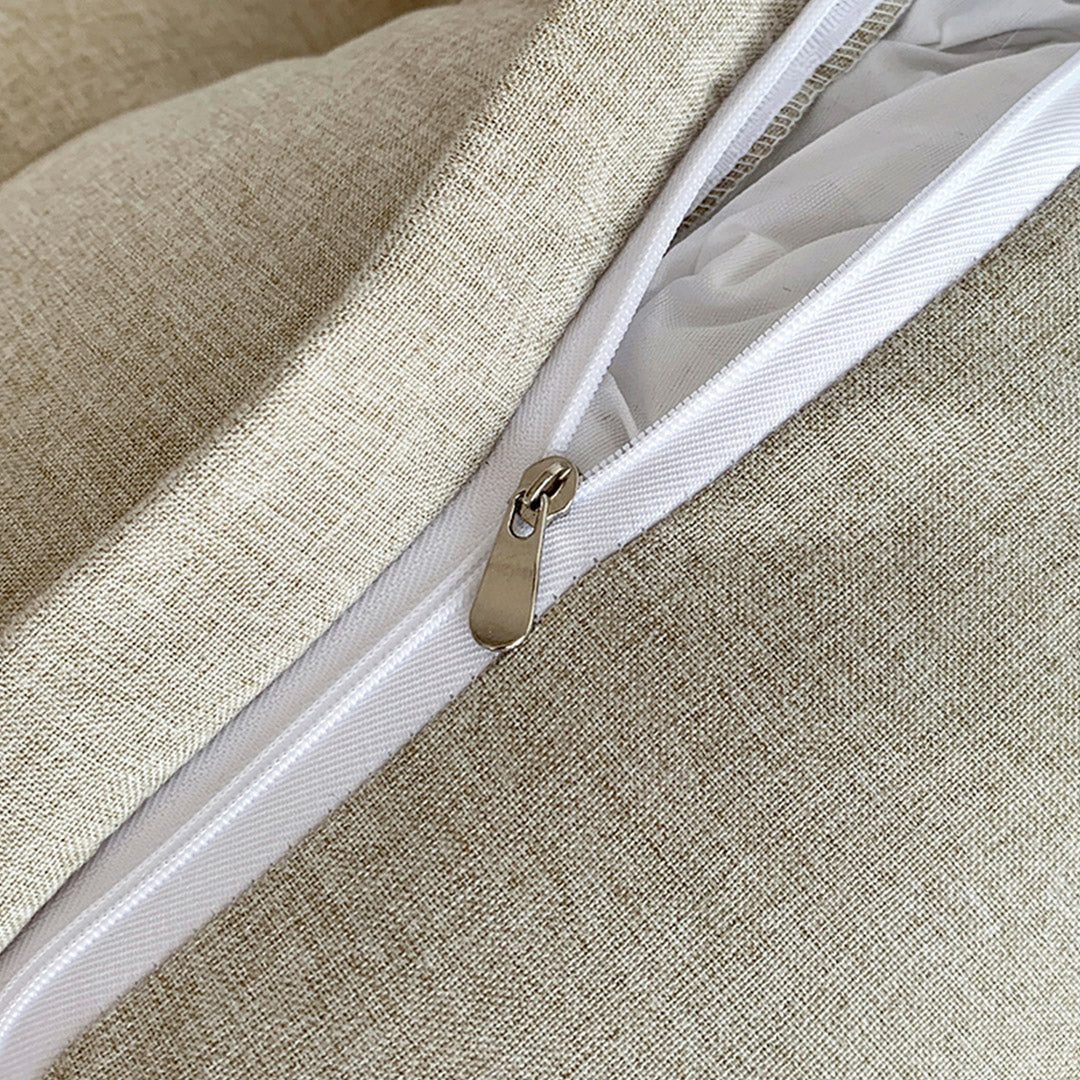 60cm White Wedge Lumbar Pillow