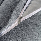 45cm Silver Wedge Lumbar Pillow