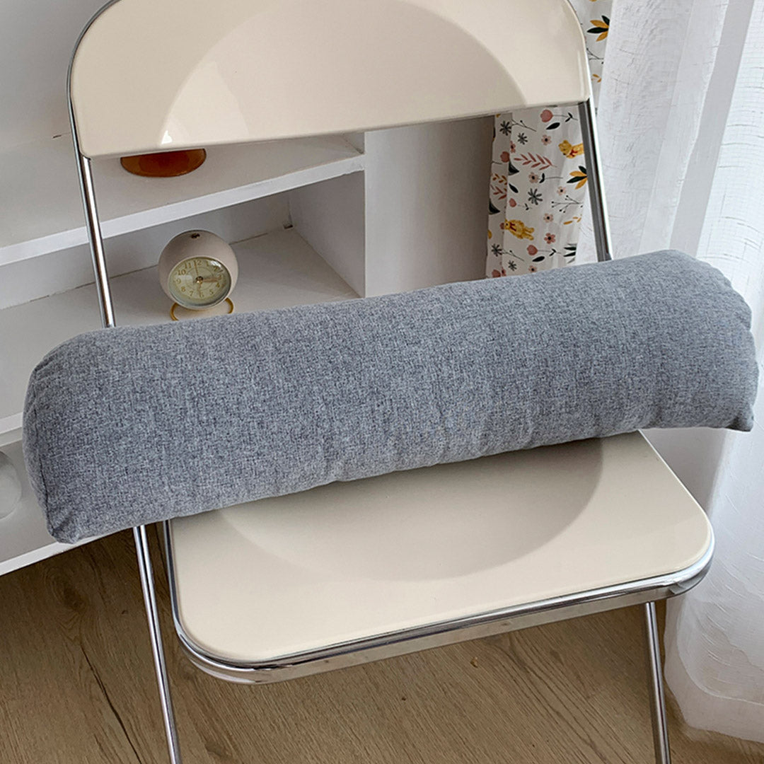 60cm Silver Wedge Lumbar Pillow