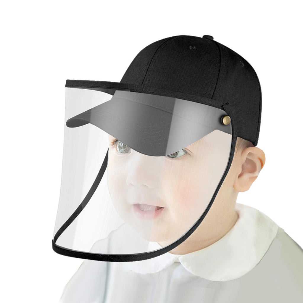 Outdoor Protective Hat Full Face HD Shield Cover Kids Black