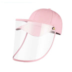 Outdoor Protective Hat Full Face HD Shield Cover Kids Pink