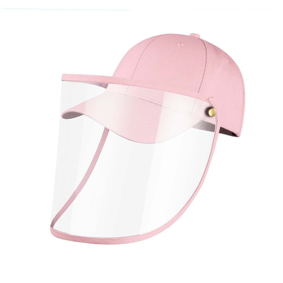 Outdoor Protective Hat Full Face HD Shield Cover Kids Pink