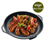 Portable BBQ Butane Gas Stove Non-Stick Grill Round Plate