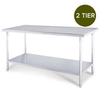 2-Tier Commercial Catering Stainless Steel Work Bench 80*70*85cm
